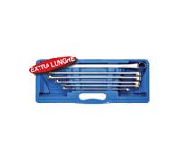 SERIE 6 CHIAVI POLIGONALI DOPPIE DRITTE CROMATE EXTRA LUNGHE 6pz - BGS - 1186