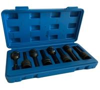 Serie 8 Chiavi a Bussola ad Impatto Attacco Quadro 1/2" con Inserto Impronta RIBE RT5, RT6, RT8, RT10, RT11, RT12, RT13 e RT14