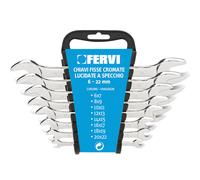 Serie 8 chiavi fisse cromate lucide 6-22 mm codice 0200 marca FERVI