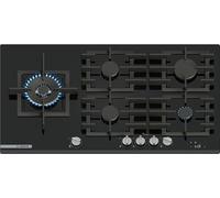 Serie 8, piano cottura a gas, 90 cm, vetro temperato, nero, PRS9A6H40