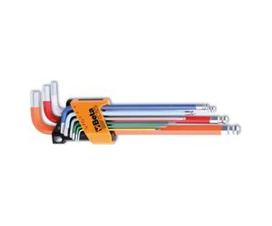 Serie 9 chiavi 1,5-10 mm maschio esagonale piegate colorate 96BP-CL/SC9 BETA