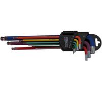Serie 9 Chiavi a Brugola Esagonali Colorate Fermec BGS 32519 Con Testa Sferica