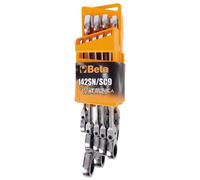 Serie 9 chiavi a cricchetto Beta Tools 142SN/SC9 combinate snodate con supporto