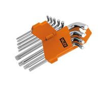 Serie 9 Chiavi Torx maschio piegate da T10 a T50 in acciaio cromato Valex