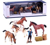 Serie Animali della fattoria - set di cavallini dal fienile, figure e accessori - Fattoria