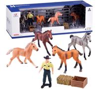 Serie Animali della fattoria - set di cavallini dal fienile, figure e accessori - Fattoria
