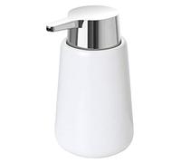 Serie Bagno Bianca in Ceramica Linea Sidney con inserti in acciaio Cromo (15x8)