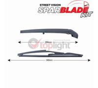 KIT TERGICRISTALLO POSTERIORE COMPLETO DI BRACCIO PER FIAT PANDA 141A 1° SERIE