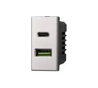 SERIE BTICINO FRUTTI AXOLUTE GRIGIA COMPATIBILE PRESA SCHUKO INTERRUTTORI USB TV