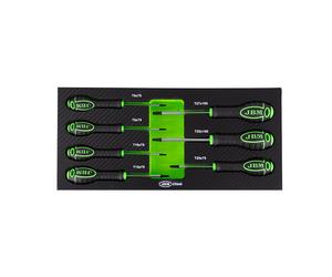 Serie Cacciaviti TORX 7 PZ CrV Con Modulo EVA CARBON JBM 53945 SET Carrello