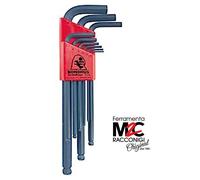 SERIE CHIAVI A BRUGOLA BONDHUS estremità a sfera-9 pezzi da 1,5mm a 10 mm BLX9