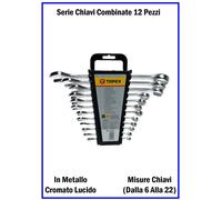 Serie Chiavi Combinate 12 Pezzi Set Chiave Combinata a Forchetta e Poligonale