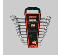 Serie chiavi combinate con supporto kendo 10 pezzi contenuto 6-19 mm