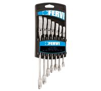 SERIE CHIAVI COMBINATE CON TESTA A CRICCHETTO SNODATA PZ.7