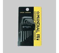 SERIE CHIAVI MASCHIO ESAGONALE MUNDIAL 9 pezzi (1.5-10 mm) (Conf 1)
