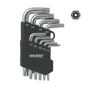 SET CHIAVI MASCHIO TORX CON FORO IN SERIE 9PZ T10 T50 ACCIAIO S2 IN ASTUCCIO