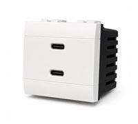 Serie Civile A2ZWORLD MBL Bianco Compatibile Con Bticino Living Light (Presa USB