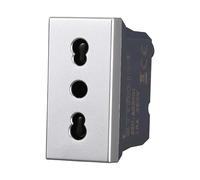 Serie Civile Compatibile Con Bticino Axolute (Presa Bipasso Bivalente, Grigio)