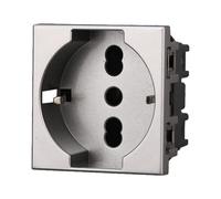 Serie Civile Compatibile Con Bticino Axolute (Presa Schuko, Grigio)