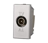 Serie Civile Compatibile Con Bticino Axolute (Presa TV Passante Maschio, Grigio)