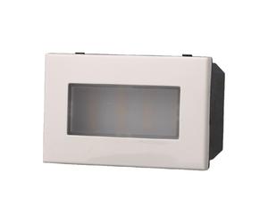 Serie Civile ETTROIT Bianco Compatibile Con Bticino Axolute (Lampada Led Segnapa