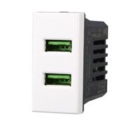 Serie Civile ETTROIT Bianco Compatibile Con Bticino Axolute (Presa Doppio USB A)