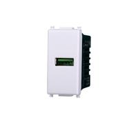 Serie Civile ETTROIT Bianco Compatibile Con Vimar Plana (Presa USB)