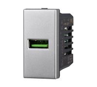 Serie Civile ETTROIT Grigio Compatibile Con Bticino Axolute (Presa USB)