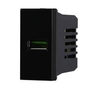 Serie Civile ETTROIT Nero Compatibile Con Bticino Axolute (Presa USB)