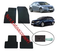 SERIE COMPLETA 4 TAPPETI TAPPETINI ANT+ POST IN GOMMA CHEVROLET CRUZE 2009>2016