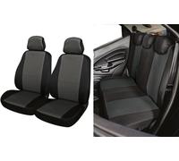 Serie completa coprisedili Fast&Smart tg. media tess. misto cotone antracite/ner