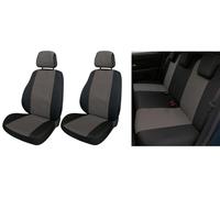 Serie Completa Coprisedili Fast&smart Tg. Media Tess. Misto Cotone Nero/antracit