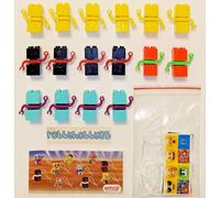 SERIE COMPLETA EMOJI BRICKS (VU330A - VU330P) + 16 BPZ KINDER JOY RUSSIA 2022