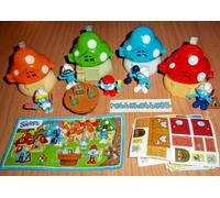 SERIE COMPLETA I PUFFI (MAXI) SDB38 - SDB44 + 5 BPZ KINDER GERMANIA 2017 SMURFS
