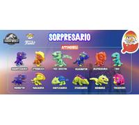 SERIE COMPLETA JURASSIC WORLD FUNKO POP 12 PERSONAGGI + CARTINE KINDER JOY 2024