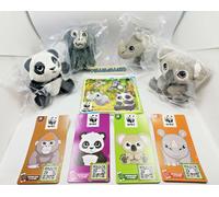 SERIE COMPLETA MAXI PELUCHE WWF VUD25 - VUD28 + 4 BPZ KINDER GRANSORPRESA 2022