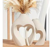 Serie creativa di vasi per la casa di coppia, combinazione di dimensioni grandi e medie, decorazioni da tavolo per interni, adatte per la decorazione interna, in tutte le stagioni (nota le dimensioni)