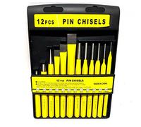 SERIE DA 12 SCALPELLI BULINI E CACCIASPINE PER MECCANICO