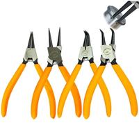 SERIE DA 4 PINZE PER ANELLI ELASTICI (SEEGER) INTERNI ED ESTERNI