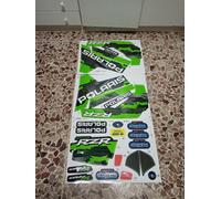 SERIE DECALCOMANIE/ ADESIVI COMPLETA PEG PEREGO POLARIS RZR 24 VOLT VERDE