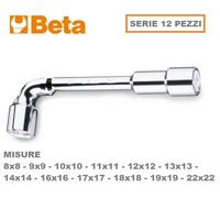 SERIE DI 12 CHIAVI A PIPA CURVE DOPPIE ESAGONALI 933 BETA PROFESSIONALE