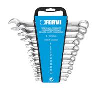Serie di 12 chiavi combinate fisse stella da 6 a 22 mm cromo vanadio FERVI 0077