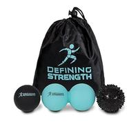 Serie di 3 palline da massaggio, pallina riccio, pallina Lacrosse, pallina a forma di arachide per il trattamento dei muscoli, ideali per miofasciale sui punti di innesco, agopressione, riflessologia