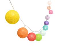 Serie di 30 palline luminose colorate da 3 m in cotone, alimentate a batteria, ideali per Natale o per feste nuziali