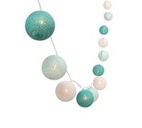 Serie di 30 palline luminose colorate da 3 m in cotone, alimentate a batteria, ideali per Natale o per feste nuziali