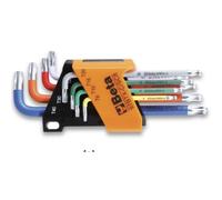 Serie Di 8 Chiavi Maschio Piegate Colorate Con Un'estremità Sferica Per Viti Con