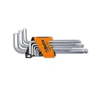 Serie di 9 chiavi maschio esagonale piegate con un'estremità sferica