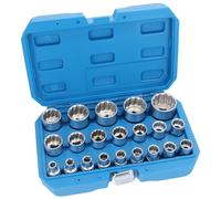 Serie di bussole Esterno Poligonali 12,5 mm 1/2" 8-36 mm 21 Piezas Strumento