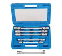 Serie set kit 6 chiavi chiave a doppia bussola snodate cromo vanadio 8 - 19 mm