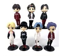 Serie di figure di anime da cosplay, kawaii, nuova, 7 stili, star K-pop, figure in PVC da 15 cm, giocattolo di azione, gruppi Bangtan BT, figure di azione di celebrità idol, set da collezione per fan,